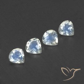 1.33 ct natürliche Bläulich-weiß Regenbogenmondstein-Edelsteine, Birnenform, Transparent