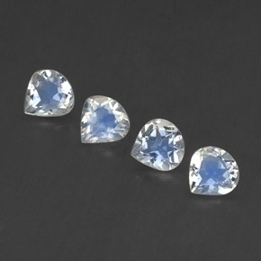 1,39 ct natürliche weißer Regenbogen-Mondstein-Edelsteine, Birnenform, Transparent