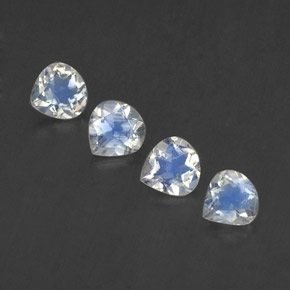 1,47 ct natürliche weißer Regenbogen-Mondstein-Edelsteine, Birnenform, Transparent
