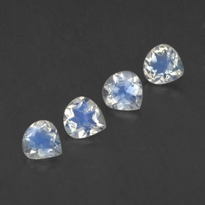 1,47 ct natürliche weißer Regenbogen-Mondstein-Edelsteine, Birnenform, Transparent