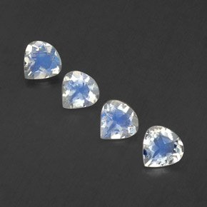 1,30 ct natürliche weißer Regenbogen-Mondstein-Edelsteine, Birnenform, Transparent