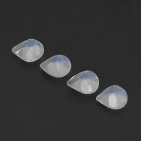 1,36 ct natürliche weißer Regenbogen-Mondstein-Edelsteine, Birnenform, Transparent