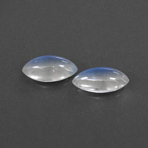  ct natürliche weißer Regenbogen-Mondstein-Edelsteine, Marquise, Transparent