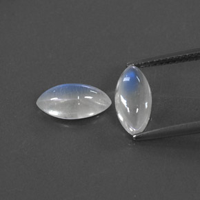  ct natürliche weißer Regenbogen-Mondstein-Edelsteine, Marquise, Transparent