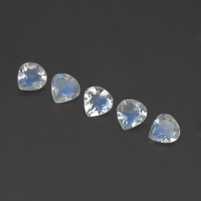 1,17 ct natürliche weißer Regenbogen-Mondstein-Edelsteine, Birnenform, Transparent