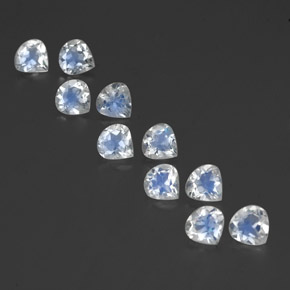 3,61 ct natürliche weißer Regenbogen-Mondstein-Edelsteine, Birnenform, Transparent
