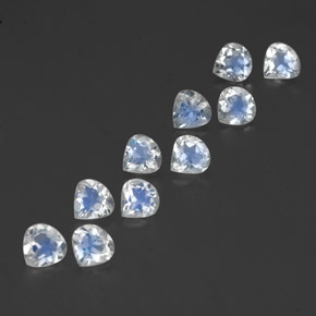 3,61 ct natürliche weißer Regenbogen-Mondstein-Edelsteine, Birnenform, Transparent