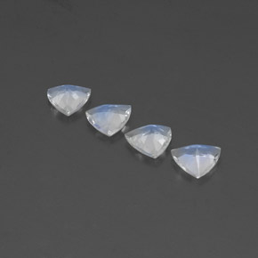 ct natürliche weißer Regenbogen-Mondstein-Edelsteine, Trillion, Transparent