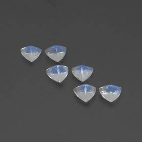  ct natürliche weißer Regenbogen-Mondstein-Edelsteine, Trillion, Transparent