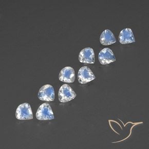 3.18 ct natürliche Bläulich-weiß Regenbogenmondstein-Edelsteine, Birnenform, Transparent