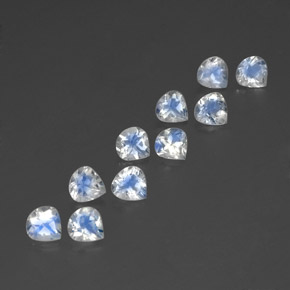 3,85 ct natürliche weißer Regenbogen-Mondstein-Edelsteine, Birnenform, Transparent