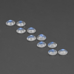  ct natürliche weißer Regenbogen-Mondstein-Edelsteine, Oval Schliff, Transparent