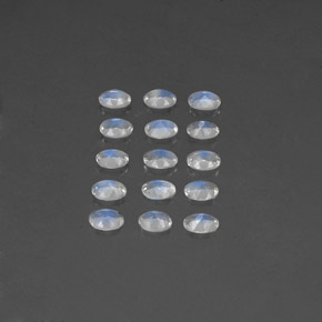  ct natürliche weißer Regenbogen-Mondstein-Edelsteine, Oval Schliff, Transparent