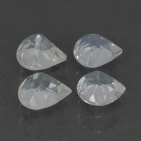 1,45 ct natürliche weißer Regenbogen-Mondstein-Edelsteine, Birnenform, Transparent
