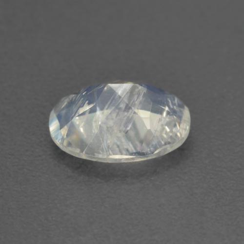 0,92 ctw natürlicher weißer Regenbogen-Mondstein, Oval Schliff, Transparent