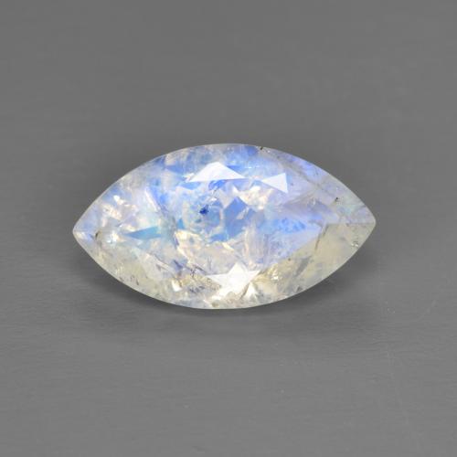 1,85 ctw natürlicher weißer Regenbogen-Mondstein, Marquise, Transparent