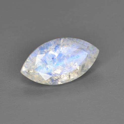 1,85 ctw natürlicher weißer Regenbogen-Mondstein, Marquise, Transparent