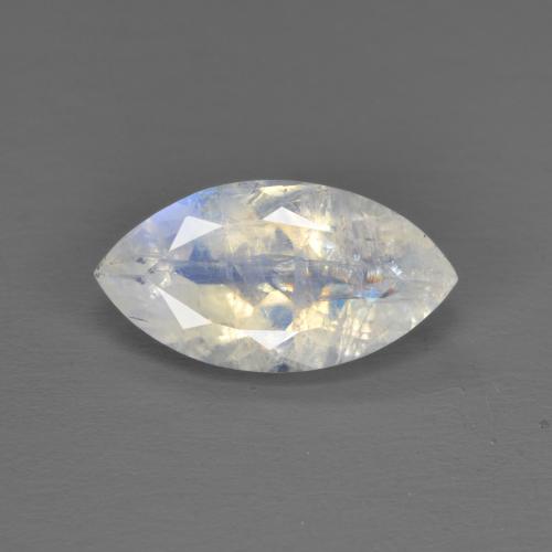 1,79 ctw natürlicher weißer Regenbogen-Mondstein, Marquise, Transparent