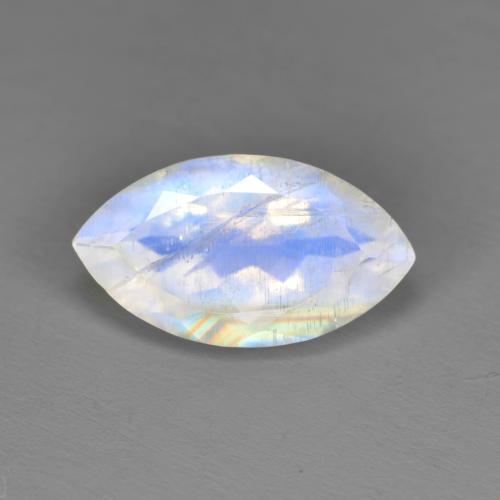 2,62 ctw natürlicher weißer Regenbogen-Mondstein, Marquise, Lichtdurchlässig