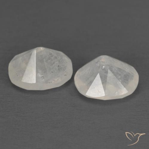 2.14 ct natürliche Bläulich-weiß Regenbogenmondstein-Edelsteine, Oval, Lichtdurchlässig