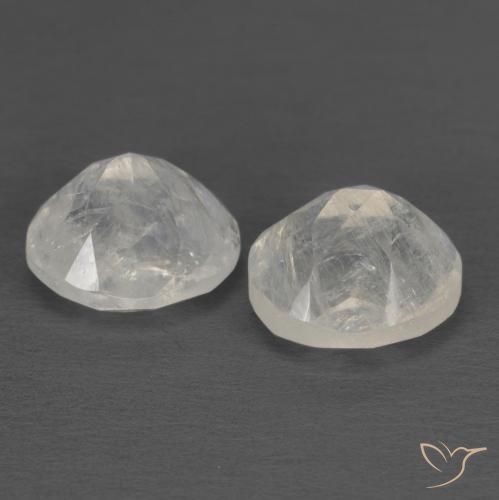 2.43 ct natürliche Bläulich-weiß Regenbogenmondstein-Edelsteine, Oval, Lichtdurchlässig