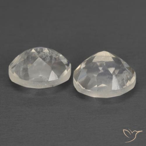 2.36 ct natürliche Bläulich-weiß Regenbogenmondstein-Edelsteine, Oval, Transparent