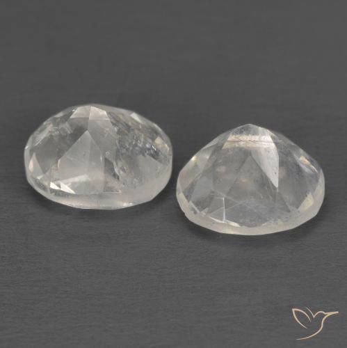 2.33 ct natürliche Bläulich-weiß Regenbogenmondstein-Edelsteine, Oval, Transparent