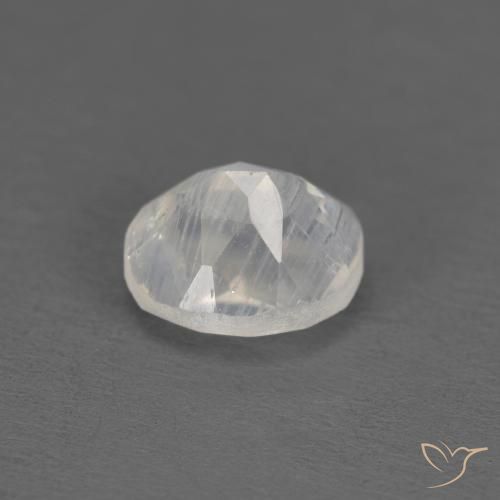 9,17 ctw natürlicher Bläulich-weiß Regenbogenmondstein, Oval, Transparent