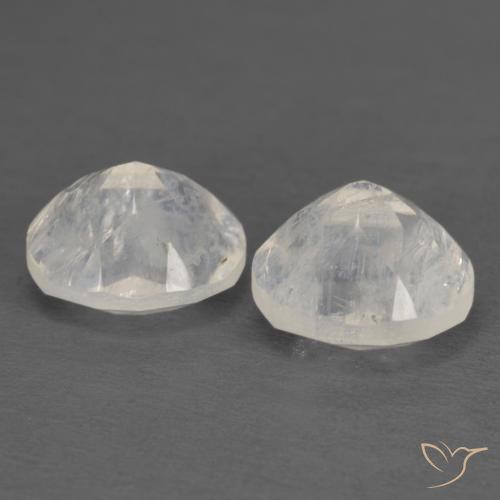 2.40 ct natürliche Bläulich-weiß Regenbogenmondstein-Edelsteine, Oval, Transparent