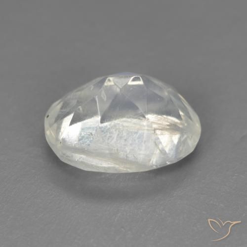 9,17 ctw natürlicher Bläulich-weiß Regenbogenmondstein, Oval, Transparent