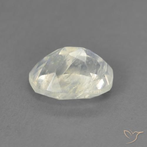 9,17 ctw natürlicher Bläulich-weiß Regenbogenmondstein, Oval, Transparent