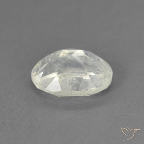 9,17 ctw natürlicher Bläulich-weiß Regenbogenmondstein, Oval, Transparent