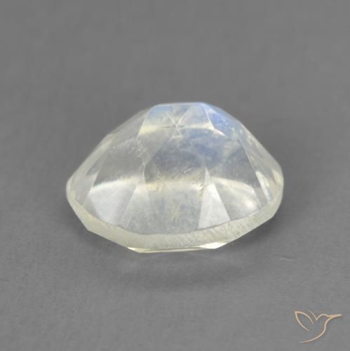 9,17 ctw natürlicher Bläulich-weiß Regenbogenmondstein, Oval, Transparent