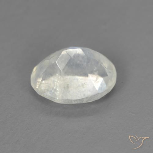 9,17 ctw natürlicher Bläulich-weiß Regenbogenmondstein, Oval, Transparent