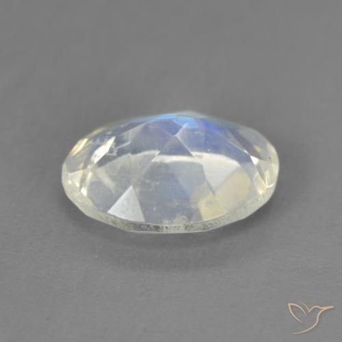 9,17 ctw natürlicher Bläulich-weiß Regenbogenmondstein, Oval, Transparent
