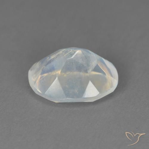 9,17 ctw natürlicher Bläulich-weiß Regenbogenmondstein, Oval, Transparent
