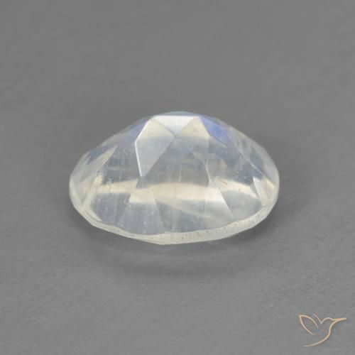 9,17 ctw natürlicher Bläulich-weiß Regenbogenmondstein, Oval, Transparent