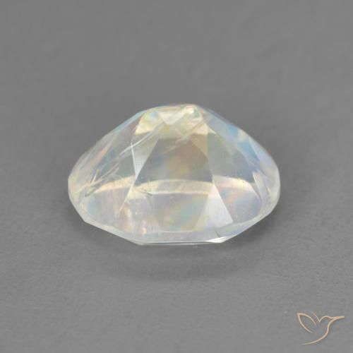 9,17 ctw natürlicher Bläulich-weiß Regenbogenmondstein, Oval, Transparent