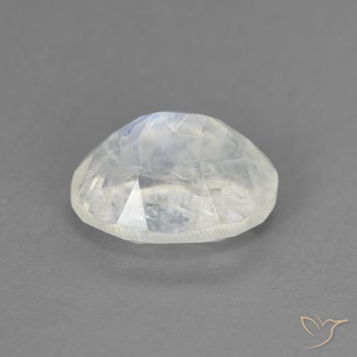 9,17 ctw natürlicher Bläulich-weiß Regenbogenmondstein, Oval, Transparent