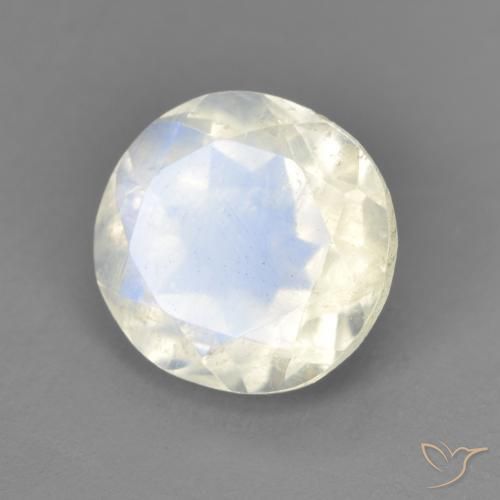 9,17 ctw natürlicher Bläulich-weiß Regenbogenmondstein, Oval, Transparent