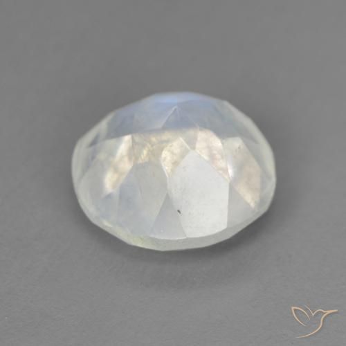 9,17 ctw natürlicher Bläulich-weiß Regenbogenmondstein, Oval, Transparent