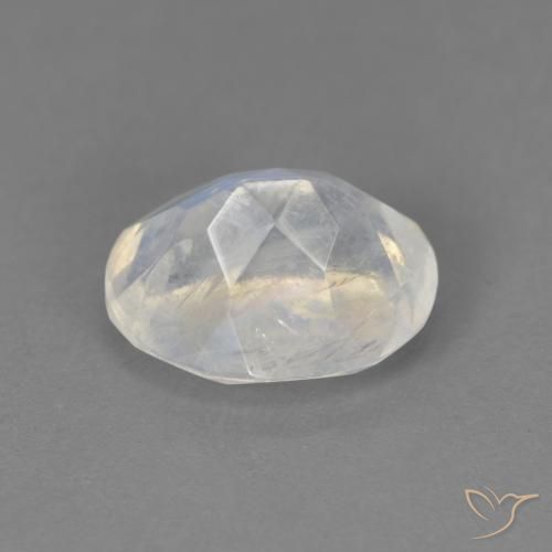 9,17 ctw natürlicher Bläulich-weiß Regenbogenmondstein, Oval, Transparent