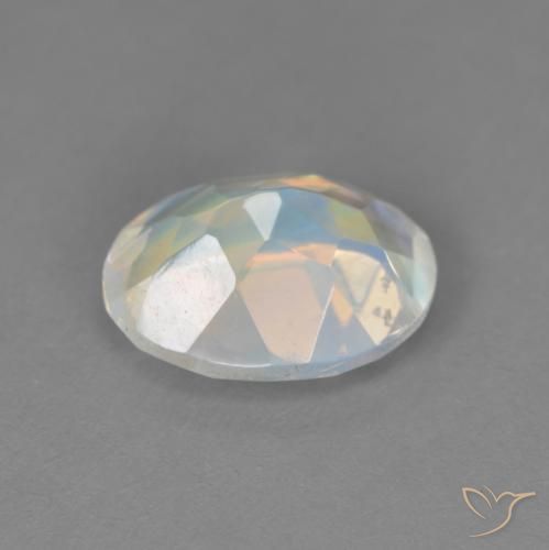 9,17 ctw natürlicher Bläulich-weiß Regenbogenmondstein, Oval, Transparent