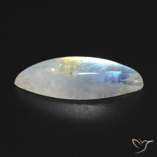 9,17 ctw natürlicher Bläulich-weiß Regenbogenmondstein, Marquise, Transparent