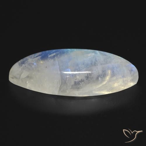 9,17 ctw natürlicher Bläulich-weiß Regenbogenmondstein, Marquise, Transparent