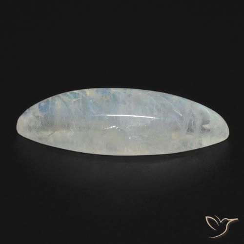 9,17 ctw natürlicher Bläulich-weiß Regenbogenmondstein, Marquise, Transparent