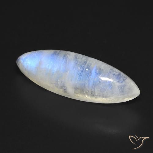 9,17 ctw natürlicher Bläulich-weiß Regenbogenmondstein, Marquise, Transparent