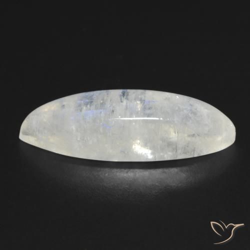 9,17 ctw natürlicher Bläulich-weiß Regenbogenmondstein, Marquise, Transparent