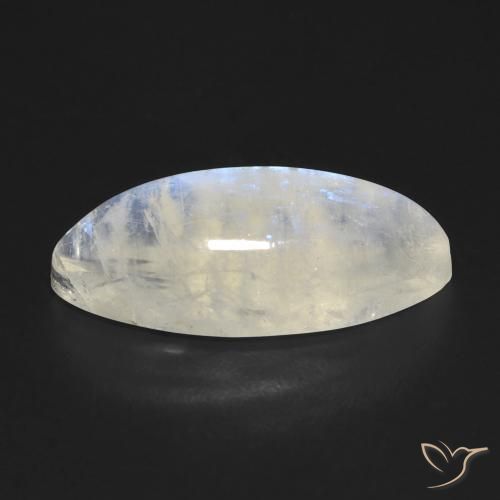 9,17 ctw natürlicher Bläulich-weiß Regenbogenmondstein, Marquise, Transparent
