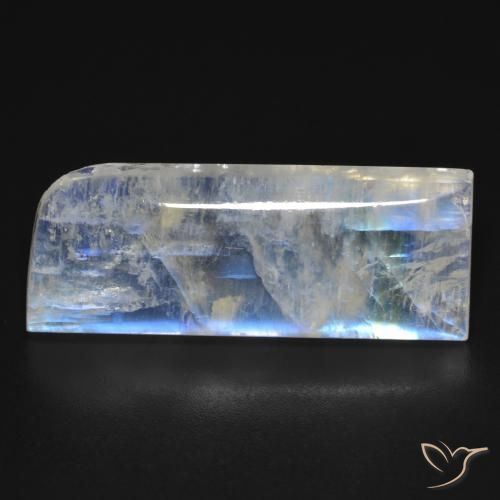20.09ct Natürlicher Bläulich-weiß Regenbogenmondstein, Fantasie, Transparent